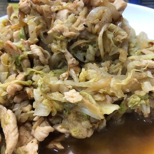 鶏胸肉と白菜の旨辛中華風炒め